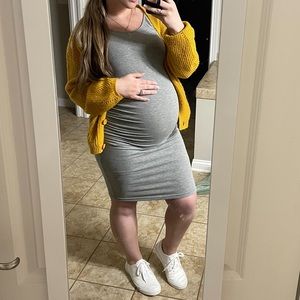 Grey maternity dress